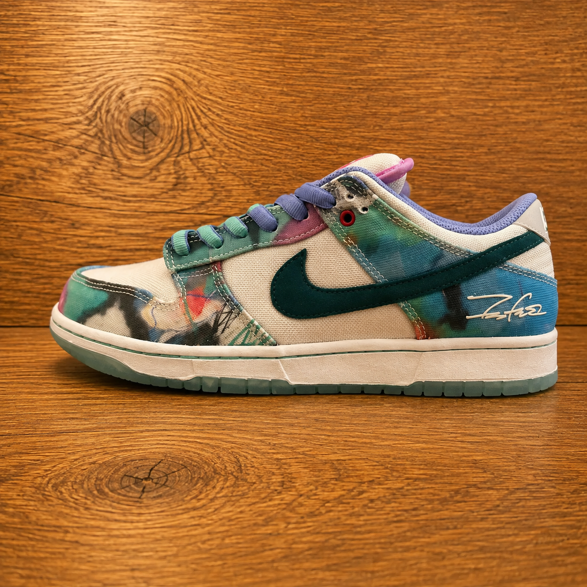 Futura Laboratories x Nike Dunk Low SB Bleached Aqua