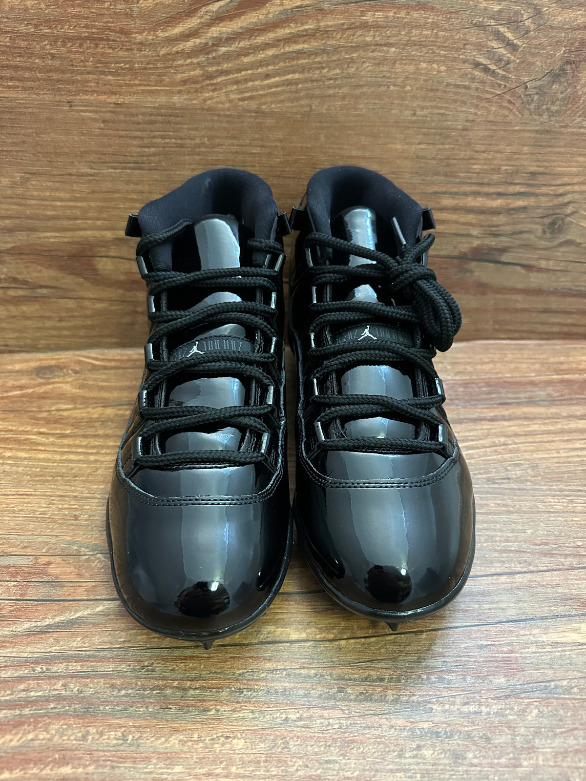 Air Jordan 11 Mid TD Patent Black Football Cleats