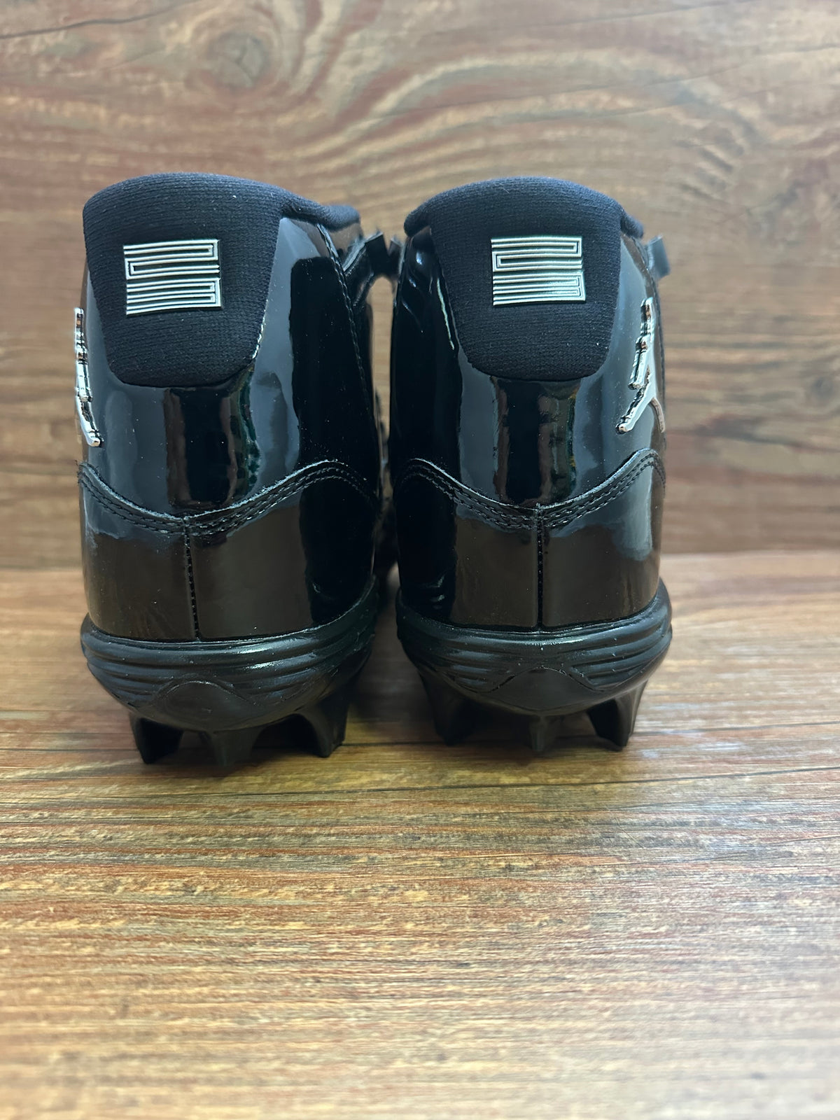 Air Jordan 11 Mid TD Patent Black Football Cleats