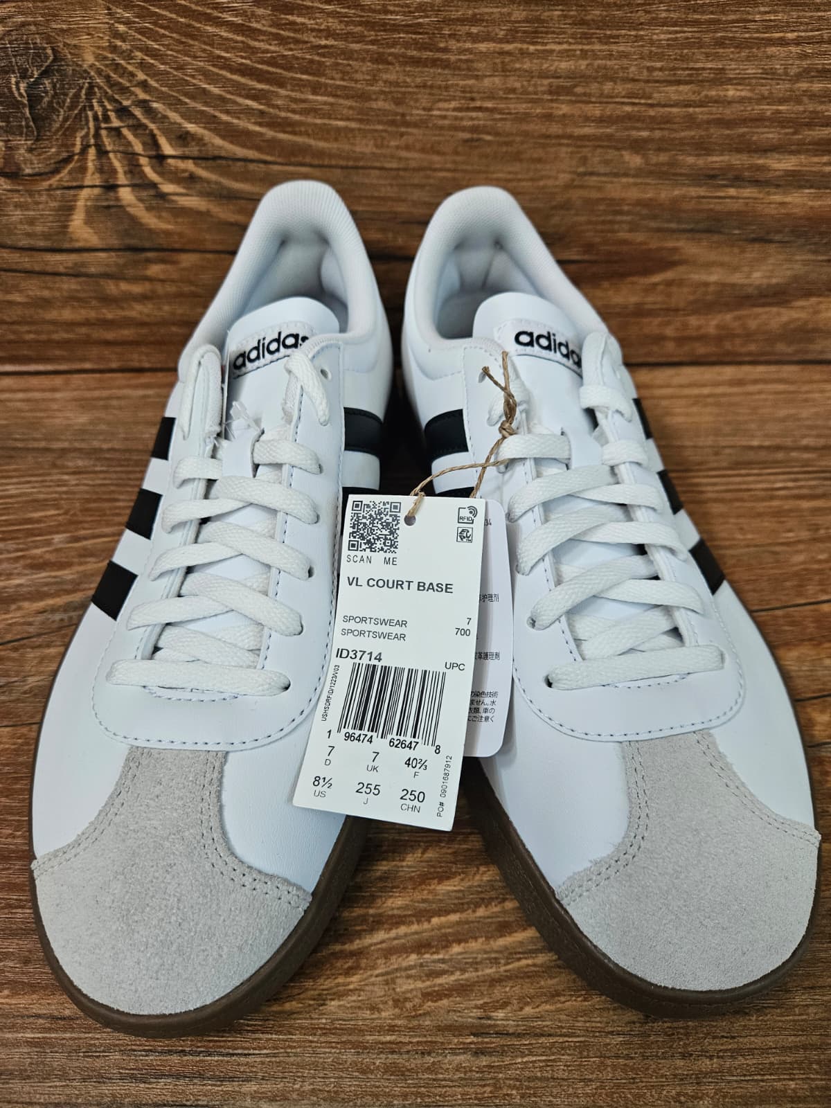 WMNS adidas VL Court Base Cloud White Core Black - No Box