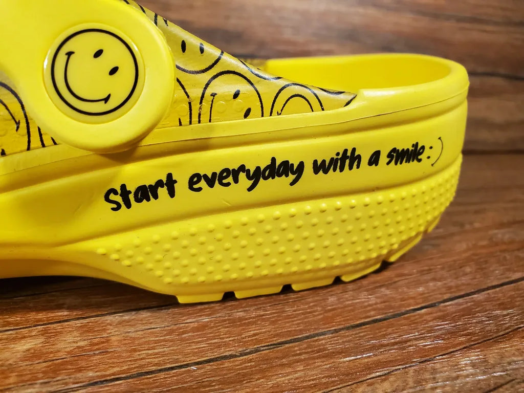 Crocs Classic Clog Translucent Smiley Face