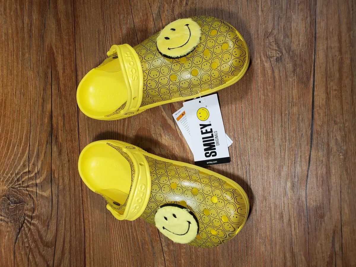 Crocs Classic Clog Translucent Smiley Face