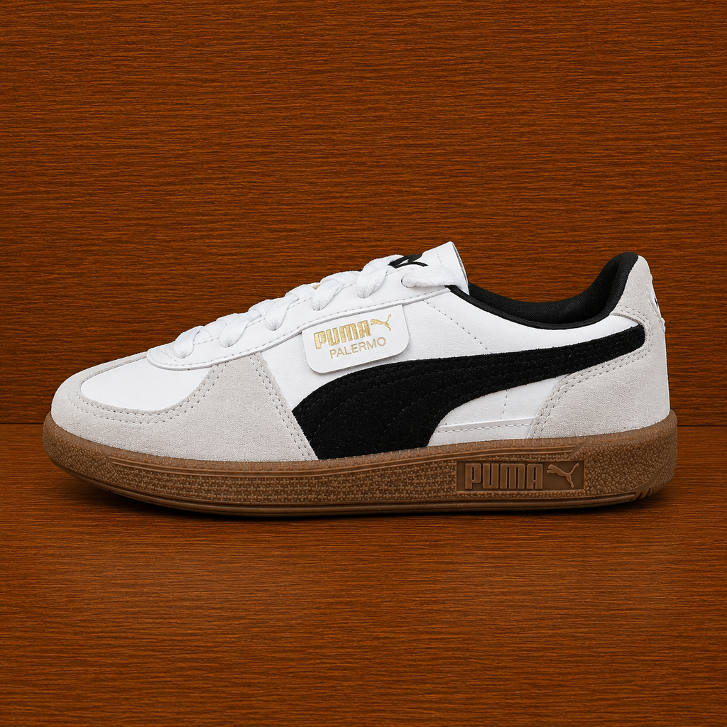 Puma Palermo Leather White Feather Grey Gum