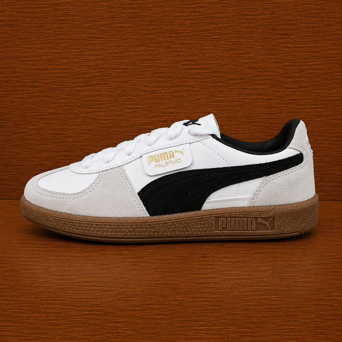 Puma Palermo Leather White Feather Grey Gum