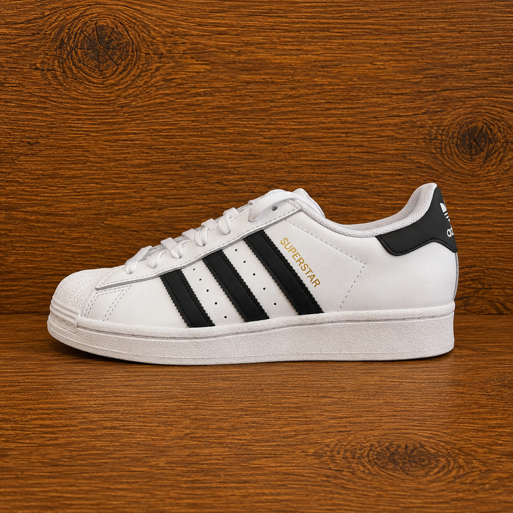 Women's Adidas Superstar White Black