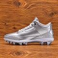 Air Jordan 3 Mid TD Metallic Silver Football Cleats