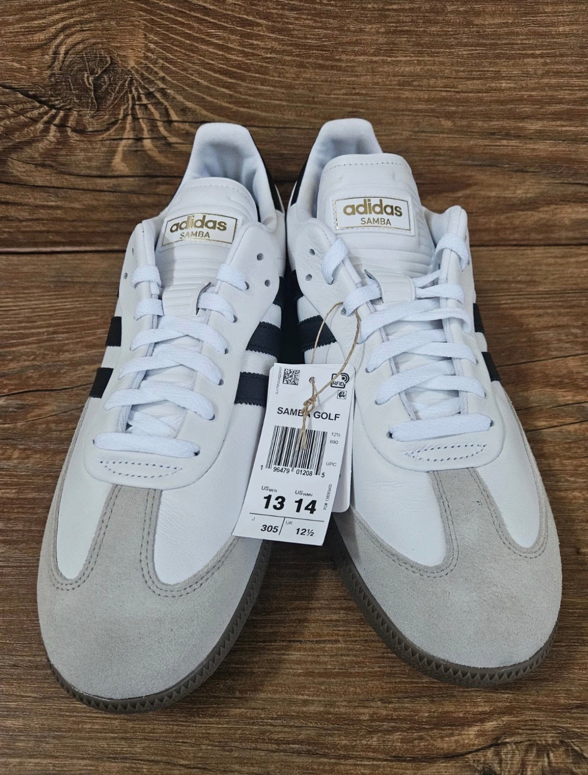 Adidas Samba Spikeless Golf "Night White/Black Bird" JH6149