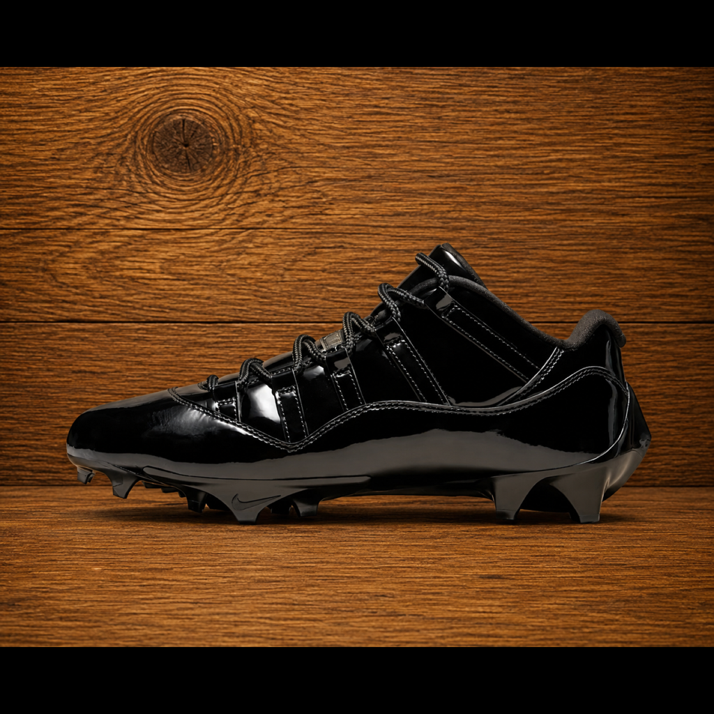 Jordan 11 Low TD Football Cleat "Patent Black" IQ8113-001