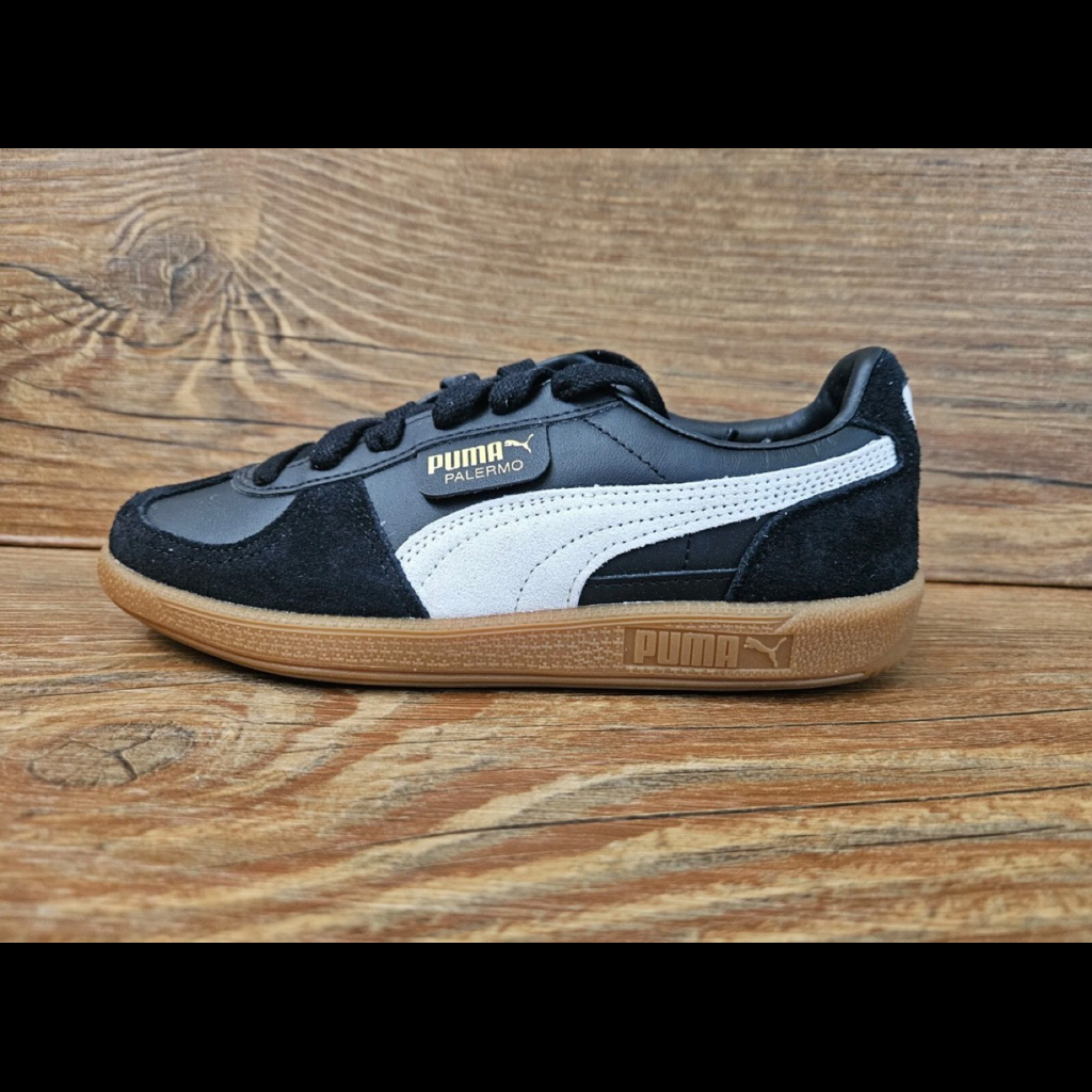 Puma Palermo Leather "Black Feather/Grey Gum" 396464-03