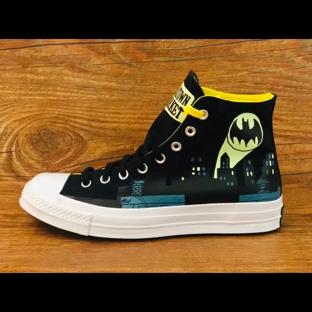 Converse Chuck 70 High x China Flea Market Batman Glow in the Dark Sz 9.5 167511C